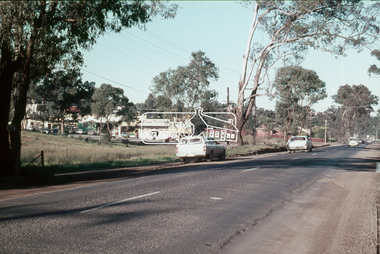 Slide, Main Road at Bolton Street, Eltham, 25 Jul 1973