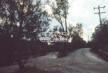 Slide, Sackville Street, Montmorency; split road near no. 36, c.Oct. 1980