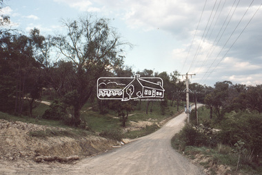 Slide, Quinn Estate looking east along Sackville Street just prior to Quinn Way, Montmorency, c.Oct. 1980