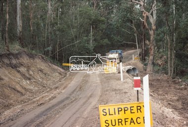 Slide, Culvert construction: Buttermans Track, St Andrews, 19 Jun. 1981