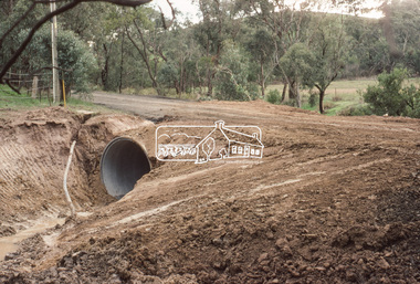 Slide, Culvert construction: Greens Road, Arthurs Creek, 19 Jun. 1981