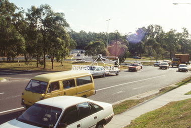 Photograph, Main Road Roundabout at Fitzsimons Lane, Eltham, c.Apr. 1988