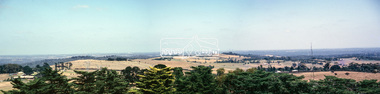 Slide - Photograph, View of Melbourne from Shire of Eltham War Memorial tower, Kangaroo Ground, c. 1988