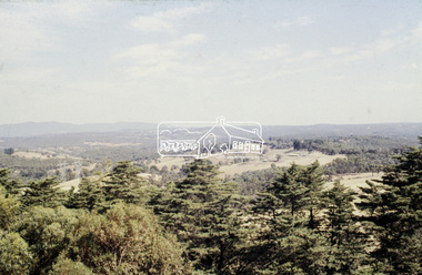 Slide - Photograph, View from Shire of Eltham War Memorial tower at Kangaroo Ground, c. Feb. 1989