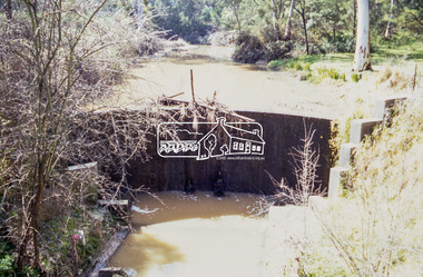 Slide - Photograph, Smiths Dam, Karingal Drive, Eltham, c.Sep. 1989