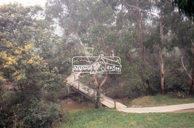 Slide - Photograph, Footbridge, Bridge Street, Eltham, c.Sep. 1989