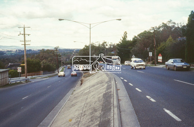 Slide - Photograph, Main Road, Montmorency, c.June 1990