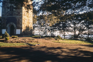 Slide - Photograph, Shire of Eltham War Memorial, Memorial Park, Garden Hill, Eltham-Yarra Glen Road, Kangaroo Ground, c.May1990