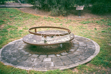 Slide - Photograph, Monument with time capsule, Eltham Community Centre, Main Road, Eltham, c.1997