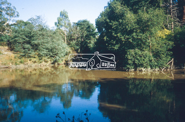 Slide - Photograph, Confluence of Diamond Creek and Yarra River, c.Nov. 2001