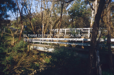 Slide - Photograph, Brougham Street Bridge, Eltham, c.Nov. 2001