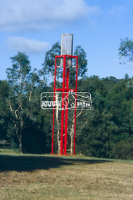 Slide - Photograph, Sensory Integration Invention A, Cathy Smith (1999), Fergusons Paddock, Arthurs Creek Road, Hurstbridge, c.Nov. 2001