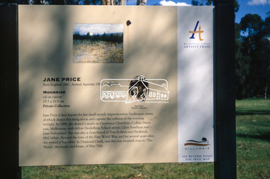Slide - Photograph, Moonrise, Jane Price, Heidelberg School Artists Trail,  Diamond Creek, c.Nov. 2001