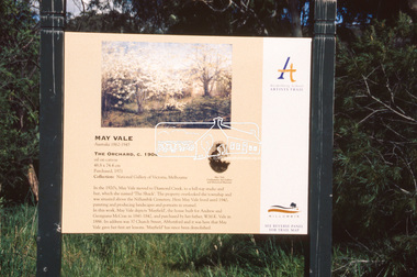 Slide - Photograph, The Orchard, May Vale (c.1904), Heidelberg School Artists Trail, Diamond Creek, c.Nov. 2001