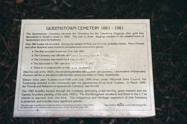 Slide - Photograph, Queenstown Cemetery, Smiths Gully Road, St Andrews, c.2004