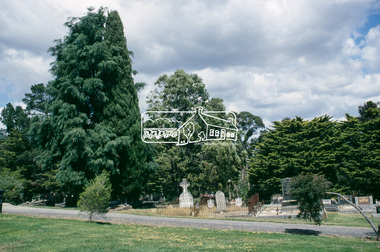 Slide - Photograph, Gardens, Eltham Cemetery, c.2004