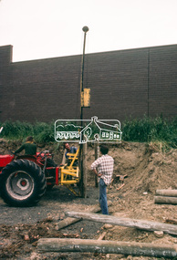 Slide - Photograph, Construction of Public Toilet, Research, c.Dec. 1980