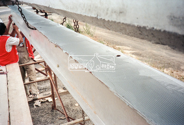 Negative - Photograph, Construction work, Main Street Bridge, Greensborough, c.Dec. 1983