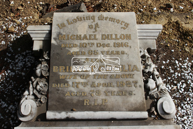 Photograph, Eltham Cemetery Trust, Grave of Michael and Bridget Cecilia Dillon, Eltham Cemetery, Victoria, 4 May 2016