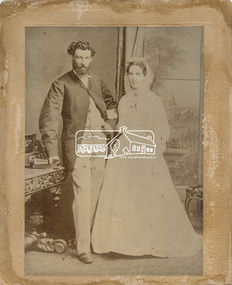 Photograph, John Francis Sweeney and Ellen Mary Kenney who were married November 10, 1868 at St John's Church, Heidelberg, c.1868