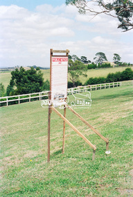 Negative - Photograph, Harry Gilham, Nillumbik Shire Council Notice of an Application for Planning Permit, 385 Eltham-Yarra Glen Road, Kangaroo Ground, 2002