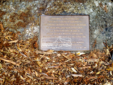 Photograph, Jim Connor, Memorial to still born babies, Eltham Cemetery, 1 Mar 2016