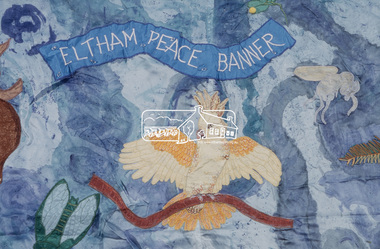 Slide - Photograph, Jacky Talbot, River of Life: Eltham Peace Banner, Sep 1986