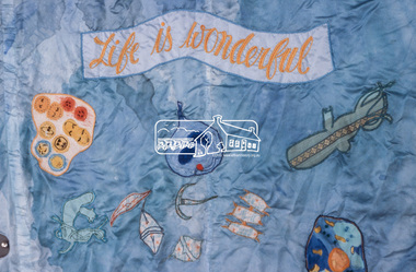 Slide - Photograph, Jacky Talbot, River of Life: Eltham Peace Banner, Sep 1986