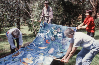 Slide - Photograph, Jacky Talbot, River of Life: Eltham Peace Banner, Sep 1986