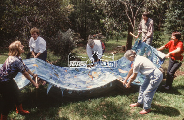 Slide - Photograph, Jacky Talbot, River of Life: Eltham Peace Banner, Sep 1986