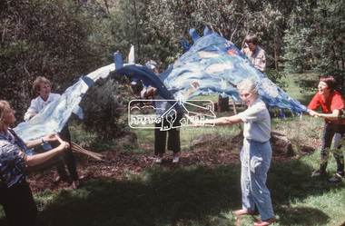Slide - Photograph, Jacky Talbot, River of Life: Eltham Peace Banner, Sep 1986
