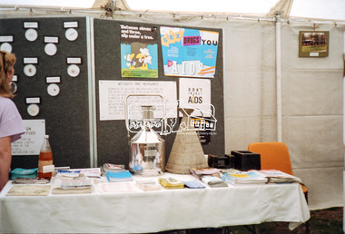 Negative - Photograph, Eltham Shire Council display, 1987 Eltham Community Festival, Alistair Knox Park, 7 Nov. 1987
