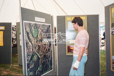 Negative - Photograph, Eltham Shire Council display, 1987 Eltham Community Festival, Alistair Knox Park, 7 Nov. 1987