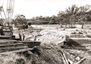 Photograph, Construction of new bridge over the Plenty River, Main Road, Lower Plenty, c.Aug. 1966