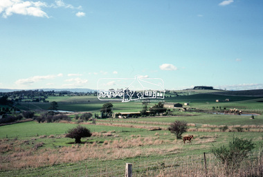 Slide - Photograph, View towards Garden Hill, Eltham-Yarra Glen Road, Kangaroo Ground, c.May 1988