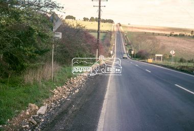 Slide - Photograph, Eltham-Yarra Glen Road, Kangaroo Ground, c.May 1988