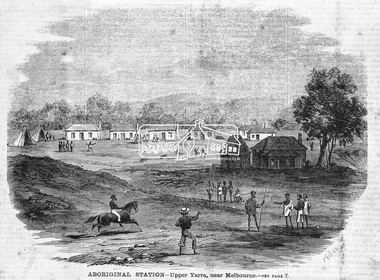 Photograph, Illustrated Melbourne Post, Aboriginal Station, Upper Yarra near Melbourne, 1860s