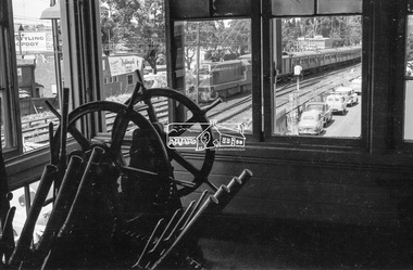 Photograph, George Coop, Box Hill Signal Box, c.Feb. 1964
