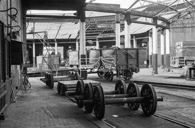 Photograph, Locomotive workshop at Seymour Railway Station, c.May 1963