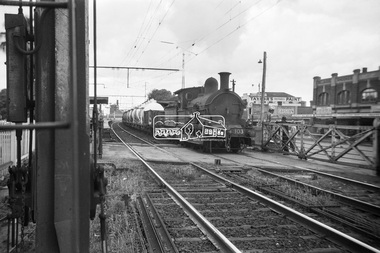 Photograph, George Coop, Steam locomotive Y-103 at Newport Railway Station, c.1951