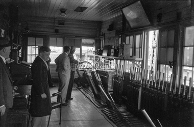 Photograph, George Coop, Newport Signal Box, Newport Railway Station, c.1951