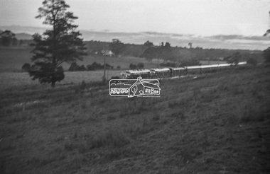 Photograph, George Burton Coop, The Royal Train enroute to Lilydale, near Croydon, 6 Mar. 1954