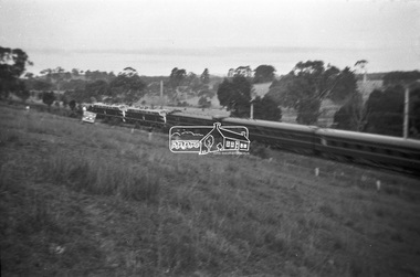 Photograph, George Burton Coop, The Royal Train enroute to Lilydale, near Croydon, 6 Mar. 1954