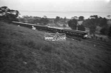Photograph, George Burton Coop, The Royal Train enroute to Lilydale, near Croydon, 6 Mar. 1954