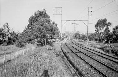 Photograph, George Coop, Railway line from Mont Albert to Box Hill, c.1956