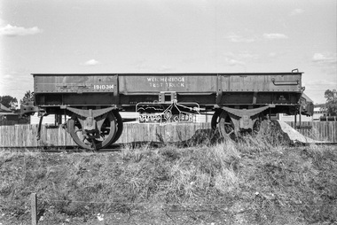 Photograph, George Coop, Victorian Railways Weighbridge Test Wagon, Echuca Railway Station, c.1962