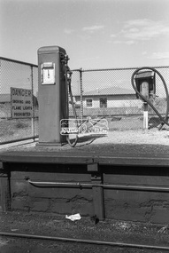 Photograph, George Coop, Diesel fuel pump, Echuca Railway Station, c.1962