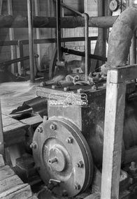 Photograph, George Coop, Steam plant of paddle steamer 'Adelaide' at Echuca, c.1962