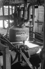 Photograph, George Coop, Steam plant of paddle steamer 'Adelaide' at Echuca, c.1962