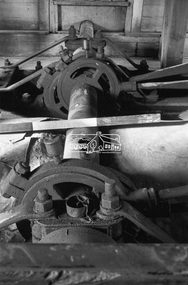 Photograph, George Coop, Steam plant of paddle steamer 'Adelaide' at Echuca, c.1962